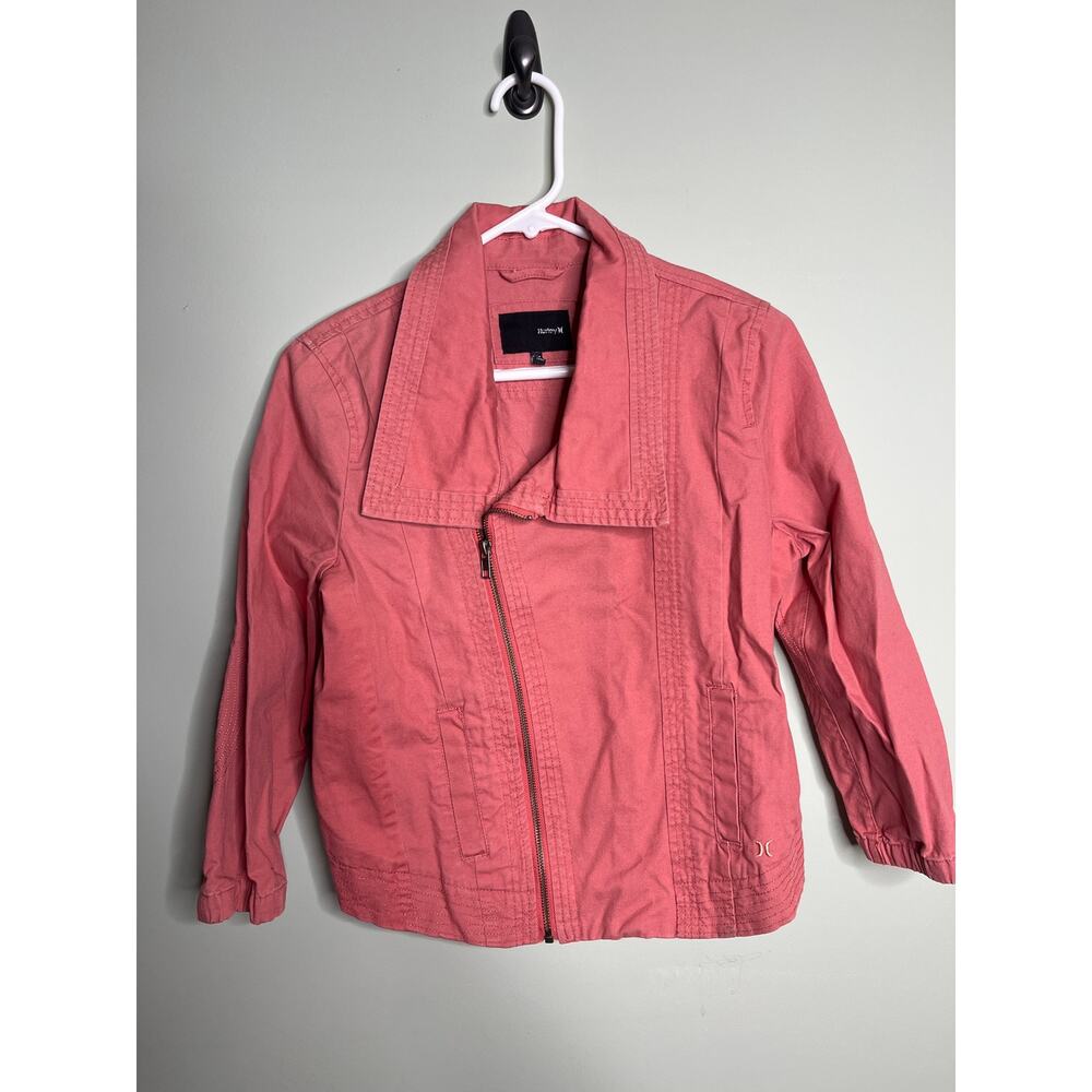Hurley Coral Canvas Zip Up Jacket XS